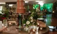 A large chocolate fountain suits the set up at a function held at Myer Melbourne.