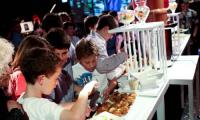 The chocolate fountain desert bar is a winner at a recent children's event in Melbourne.